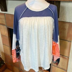 FREE PEOPLE We The Free Friday Fever Thermal Top Ivory, size XS